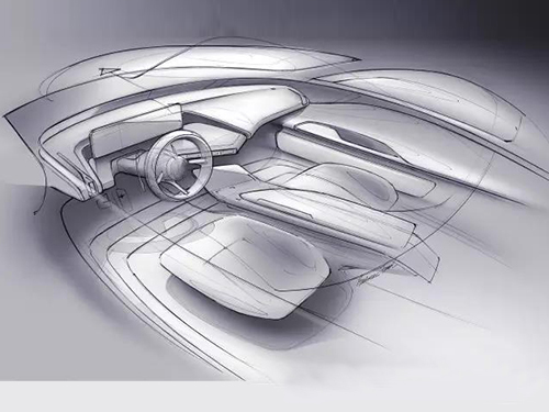 汽車內(nèi)飾造型草圖1